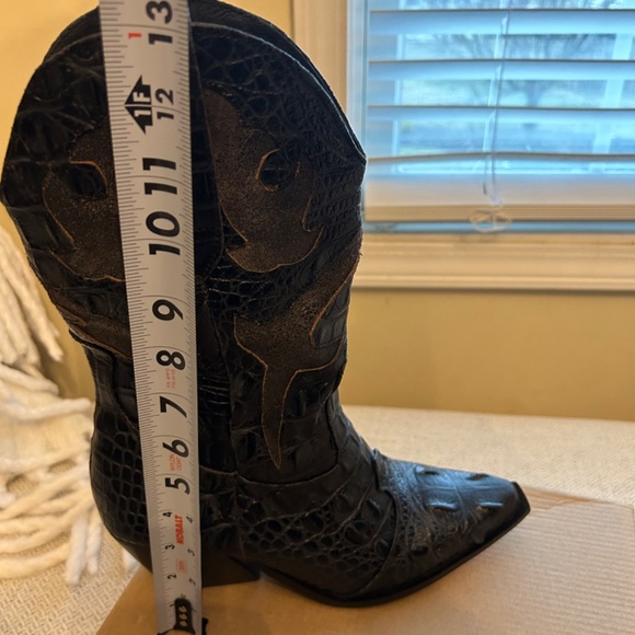 Veari Western Cowboy Boots Black - Picture 4 of 9